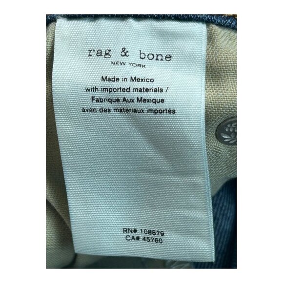 Rag & Bone Cate Mid-Rise Skinny Blue Jeans Women's Size 27 Preppy Quiet Luxury - Picture 8 of 12